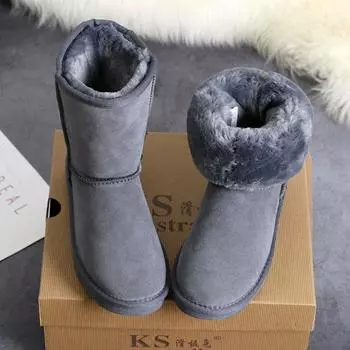 Средние толстые бархатные зимние ботинки женские корейские версии универсальные студенческие поворотные ботинки Мао Мао два вида ношения хлопчатобумажные нескользящие ботинки 45 hair hotel slippers (careful shot)
