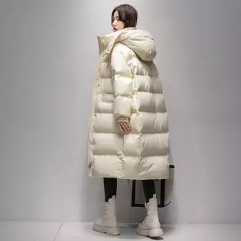 Средний и длинный пуховик женский 90 пух утиный пух зимняя новая корейская версия женский пуховик high sense M (90-50 kg) светло-фиолетовый