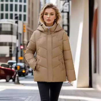 Средний и пожилой возраст - куртка-стеганая для женщин, 40 лет, 50 лет, для матерей среднего возраста, зимняя одежда, короткая утепленная XL зелёный