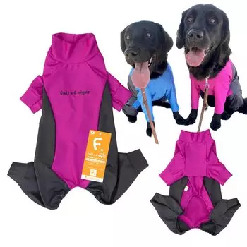 Средний комбинезон для собак с боковой сменой одежды, одежда для собак, полный размер NXL 16/фиолетовый фиолетовый