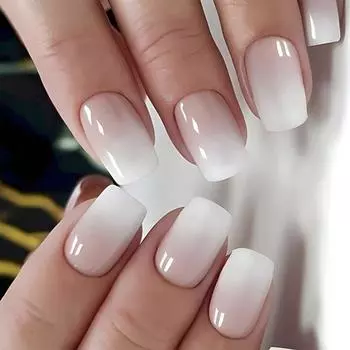 Средний квадратный пресс на ногтях, градиентные накладные ногти, полное покрытие накладных ногтей для женщин и девушек MJE578