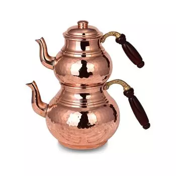 Средний медный чайник, №: 2 Медный классический чайник, Чайный сервиз из чистой меди ручной работы Чайный сервиз Отель Медный горшок