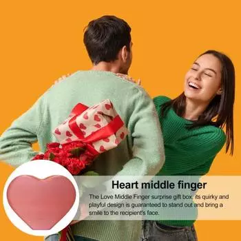 Средний палец сюрприз подарочная коробка декоративное украшение мини размер портативный белый слон розыгрыш белый
