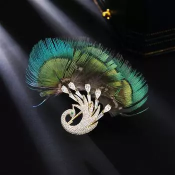 Средний павлин Открытый экран Guochao Брошь Личность Креативный дизайн Sense Pin Темперамент Пальто Куртка Одежда Аксессуары разноцветный