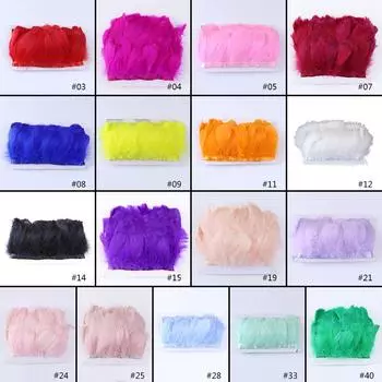 Средний плавучий край ткани 8-10 см, реквизит для сценической съемки, многоцветное гусиное перо 10M слоновая кость