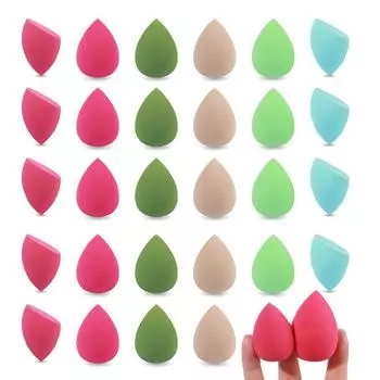 Средний супермягкий спонж для жидкой основы - Mini Makeup Water Drop Egg medium water drop зелёный