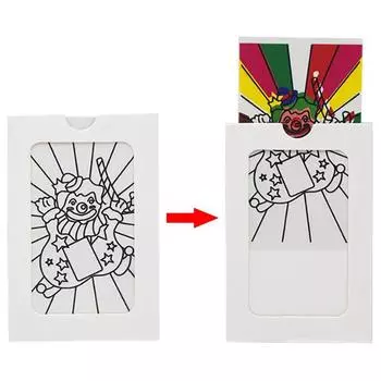 Средняя меняющаяся цветная карта клоуна, фокусы, игрушки для детей, сценический волшебный реквизит