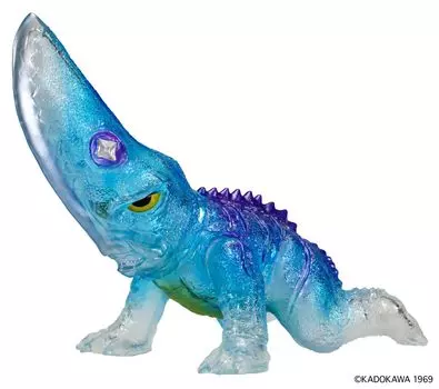 Средняя серия Gamera Giron Clear Blue 130 мм мягкая виниловая фигурка из окрашенного ПВХ [2-е издание] (1969) Вер. Прибл. синий