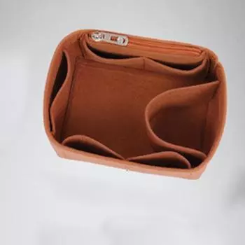 Средняя сумка Косметичка Корзина для овощей Вкладыш-ведро Сумка-вкладыш Сумка-вкладыш Фетровая сумка для хранения 16*11*11 Side Zipper Cup бежевый