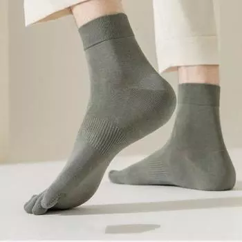 Средняя труба мужские носки с пятью пальцами хлопковые носки с пятью пальцами мужские сетчатые носки с пятью пальцами для бега белый
