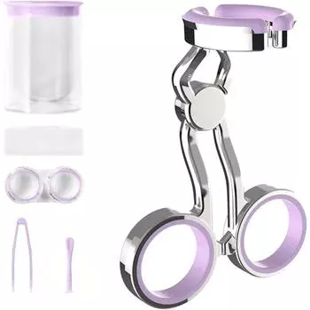 Средства для ношения цветных контактных линз, растягиватель век для контактных линз, пинцет для удаления контактных линз с глаз, инструмент для ношения век для контактных линз для новых пользователей фиолетовый