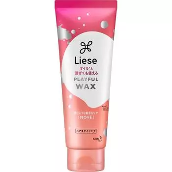 Средства для укладки KAO Liese Playful Wax Bouncy Move 70 г Для завершения укладки нанесите средство на ладони и вотрите в волосы снизу вверх, уделяя особое внимание кончикам волос.