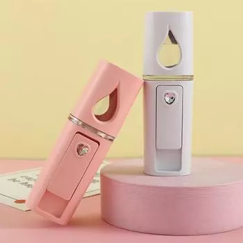 Средства по уходу за кожей Нано-распылитель для лица Машина для распыления тумана USB Увлажнитель для лица Удобный отпариватель для лица белый