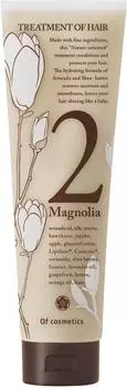 Средство для блеска и гладкости волос 210 г Аромат магнолии Эксклюзивно в салонах красоты Ofcosmetics Высокоувлажняющий [Естественная фингеринг] 2-Ma кремовый