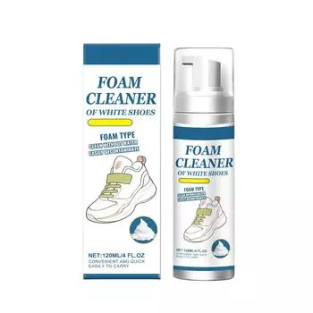 Средство для чистки обуви; Чистка обуви; Средство для удаления пятен с обуви; Очищает пятна и желтизну на поверхности обуви (120мл) One Size белый