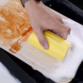 Средство для чистки плинтусов, губка, инструмент для мытья стен, многоразовый для вентиляционных отверстий жёлтый