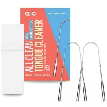Средство для чистки языка Crio All Clean из нержавеющей стали, 2 шт. + футляр для переноски, 1 комплект