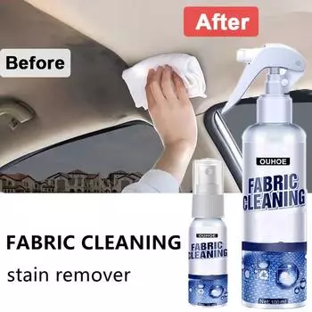 Средство для чистки салона автомобиля. Инструменты для чистки автомобиля. Очиститель потолка. Кожа. Фланелевая тканая ткань. Безводное средство для чистки крыши. 30ml