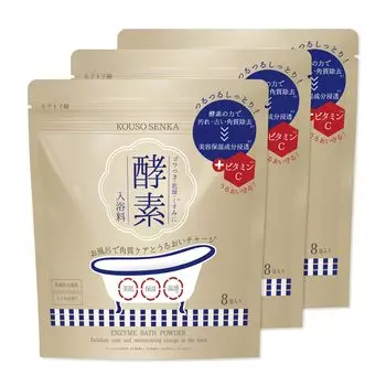 Средство для ферментной ванны Enzyme Senka Enzyme Skin Clear Bath Powder beauty 3 набора [Для предлетнего пилинга] (8 пакетиков/аромат хиноки) [гладкая кожа,