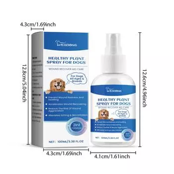 Средство для лечения ран YEGBONG для собак, способствует заживлению ран на коже, снимает раздражение и зуд кожи у собак 100ml