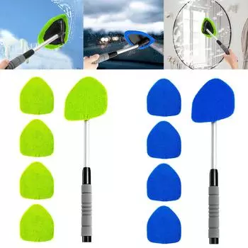Средство для мытья лобового стекла автомобиля, мощный впитывающий очиститель окон с вращающейся на 180° головкой, выдвижной инструмент для мытья окон автомобиля от 11 до 18,5 дюймов зелёный