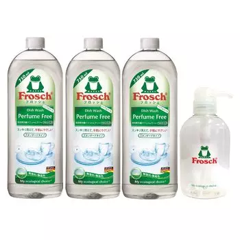 Средство для мытья посуды Frosh без отдушек 750 мл x 3 флакона с дозатором