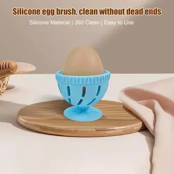 Средство для мытья яиц для свежести Силиконовая щетка для мытья яиц Многоразовые чистящие инструменты Пищевая моечная машина для яиц зелёный