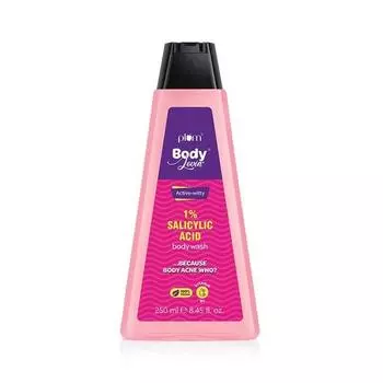 Средство для мытья тела Plum BodyLovin Active-witty с 1% салициловой кислотой и витамином B5 | Борется с акне на теле | Подходит для всех типов кожи (250 мл)