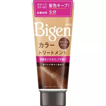 Средство для окрашивания седых волос hoyu Bigen Color Treatment Natural Brown. Краска для седых волос. После мытья шампунем промокните волосы полотенцем.. 2. Применить se