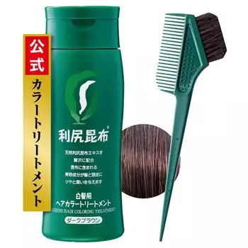 Средство для окрашивания волос Rishiri Sastty grey 200 г, в комплект входит щеточка из конского волоса и [Для волос] (Темно коричневый) [Для ухода, расчесать]