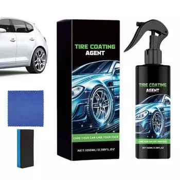Средство для придания блеска шинам 100 мл, средство для восстановления протектора автомобильных шин, средство для глубокой очистки и обслуживания шин для грузовиков, мини-автомобилей, седанов, автофургонов CHINA