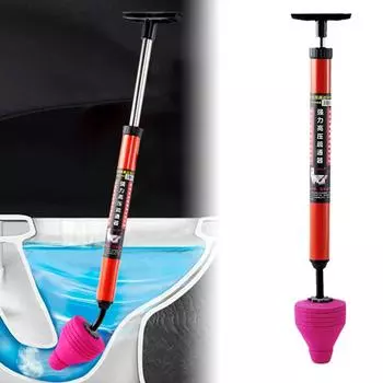 Средство для прочистки канализационных труб, вантуз для туалетных труб, силикон, быстрое прочистка засоров, предметы первой необходимости для домашнего туалета красный