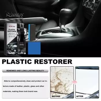Средство для ремонта автомобильного пластика, средство для внутренней защиты салона, средство для удаления царапин с тряпочной губкой, набор для восстановления пластиковых деталей, набор покрытий для ремонта автомобильного пластика 100ML