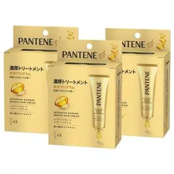 Средство для смывания Pantene (крем для волос) Одноразовый размер 15 г x 5 флаконов x 3 коробки Интенсивное восстановление повреждений [Оптовая закупка]