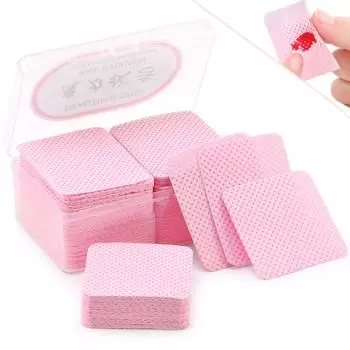 Средство для снятия гель-лака. Хлопковые салфетки. Очиститель. Бумажная подушечка. Безворсовая салфетка.