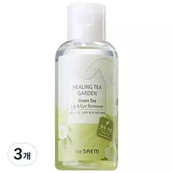 Средство для снятия макияжа с губ и век The Saem Healing Tea Garden Green Tea, 150 мл, 3 шт.