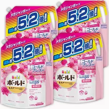 Средство для стирки Bold Laundry Detergent Liquid Aromatic Floral Sabon Refill x 4 пакета [Товар в коробке] [Большая емкость] и 2460 г