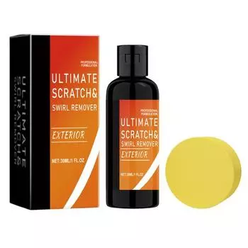 Средство для удаления царапин на автомобиле 30 мл. Набор для ремонта царапин на автомобиле. Полировка. Средство для удаления царапин на автомобиле с губкой. Подходит для автомобилей, грузовиков, внедорожников.