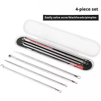 Средство для удаления черных точек и прыщей 4 шт., средство для удаления черных точек и прыщей, косметический уход, очищающая игла для лица Q0Q8 A-4pcs