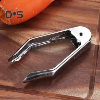 Средство для удаления глаз ананаса, очиститель для клубники, средство для удаления сердцевины для фруктов, зажим для глаз, скребок из нержавеющей стали, портативный кухонный гаджет серебряный