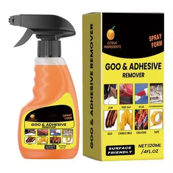 Средство для удаления клея для автомобилей, жидкий очиститель для наклеек, спрей для удаления клея 120 мл, многофункциональное средство для удаления клея, безопасное для стекла 120KL