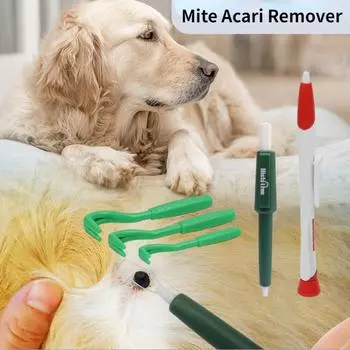 Средство для удаления клещей Mite Acari, пинцет для удаления клещей Pet Dat Dog, зажим для чистки клещей, инструмент для удаления блох и клещей, инструменты для ухода за шерстью