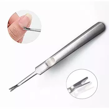 Средство для удаления кутикулы из нержавеющей стали, серебристый цвет, толкатель для кутикулы омертвевшей кожи, триммер, инструменты для педикюра, утолщенные вогнутые ручки, нож, маникюрные инструменты