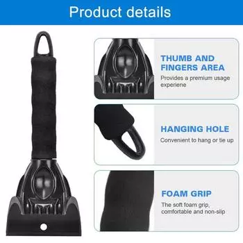 Средство для удаления льда и снега, скребок для лобового стекла автомобиля, аксессуары с пенопластовой ручкой, инструмент для удаления снега с лобового стекла для автомобиля зимой United States