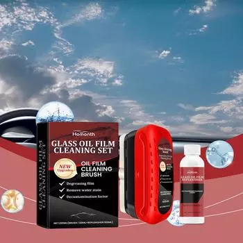 Средство для удаления масляной пленки со стекол автомобиля, губка для чистки стекол, щетка для чистки переднего внутреннего лобового стекла, очиститель масляной пленки для автомобильной чистящей щетки Q9q0 красный