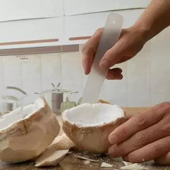Средство для удаления мяса, мягкий моющийся профессиональный пластиковый экстрактор для яиц, мяса, кокоса, скребок для кокоса, кухня белый