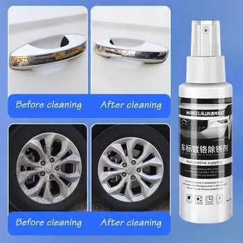 Средство для удаления ржавчины с логотипа автомобиля, многоцелевое средство для удаления ржавчины, ингибитор ржавчины, спрей для удаления ржавчины для детейлинга автомобиля, антикоррозионная смазка 100 мл
