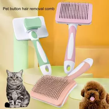 Средство для удаления шерсти домашних животных Быстрый эффект Нескользящая ручка Прочная стальная игла Соответствие цвету Гладкая поверхность M темно-оранжевого