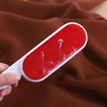 Средство для удаления шерсти домашних животных Ролики для ворса Щетки для одежды Средство для удаления комков шерсти 2-сторонняя щетка Очиститель пыли и липкости Мех Zapper Чистые инструменты для ухода за волосами домашних животных красный