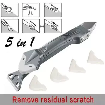 Средство для удаления силикона, герметик для отделки герметика, гладкий скребок, набор для затирки, инструменты 5-в-1 чёрный